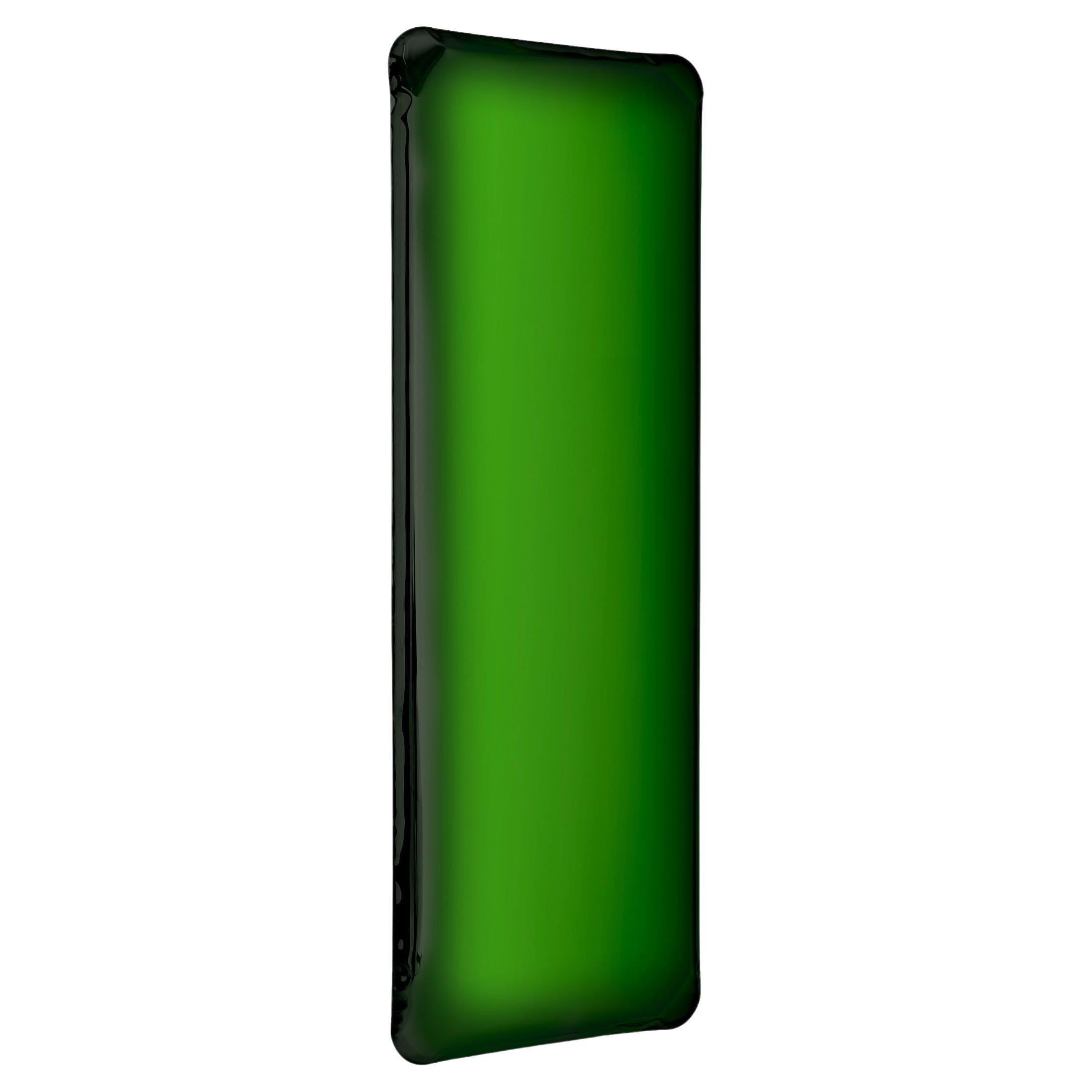 Contemporary Mirror 'Tafla Q1', Jade Green, by Zieta