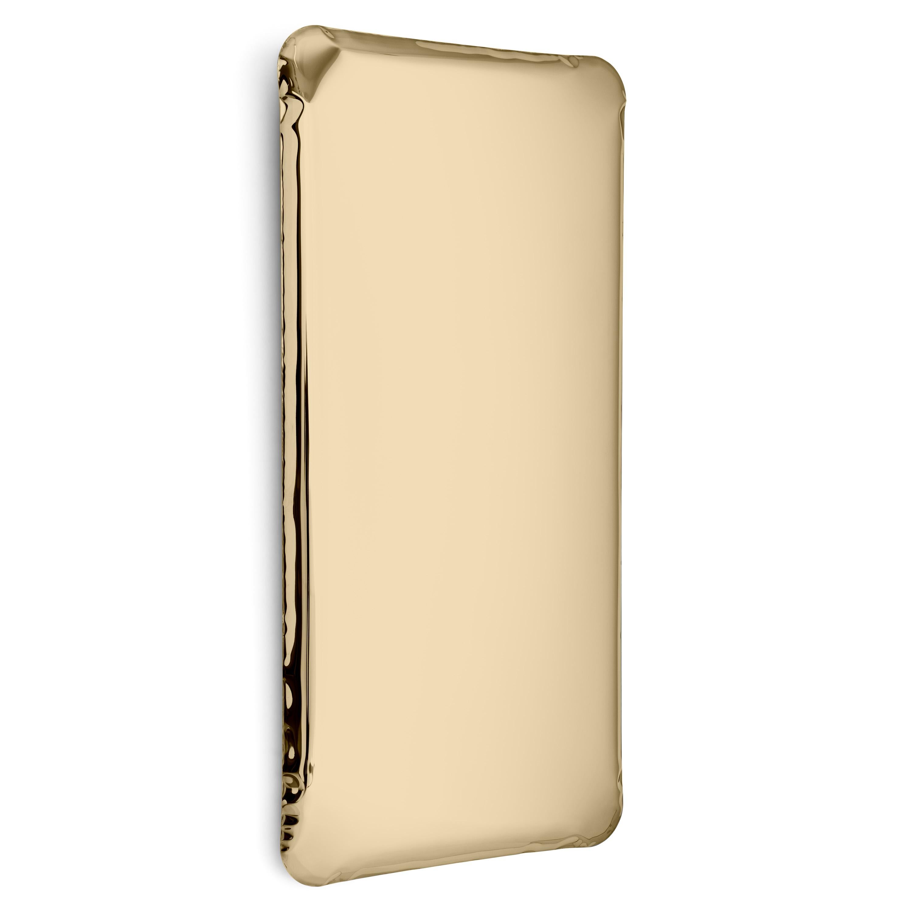 Espejo contemporáneo 'Tafla Q2', Colección Aurum, Oro claro, by Zieta Moderno orgánico en venta