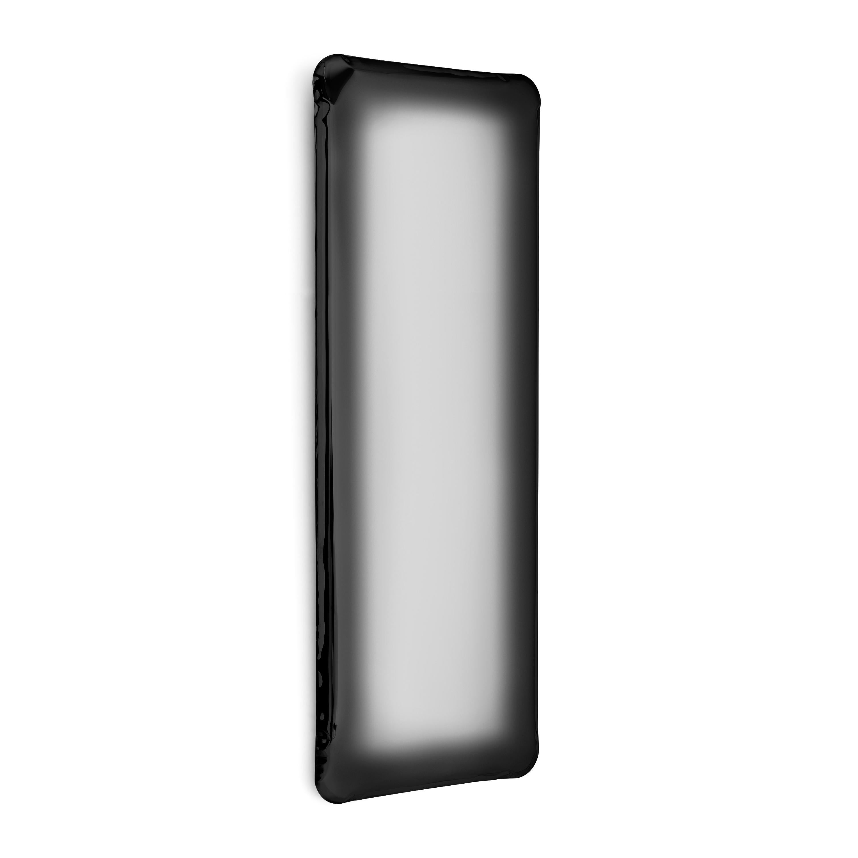 Contemporary Mirror 'Tafla Q2' von Zieta, Übergänge, Dunkle Materie (Poliert) im Angebot