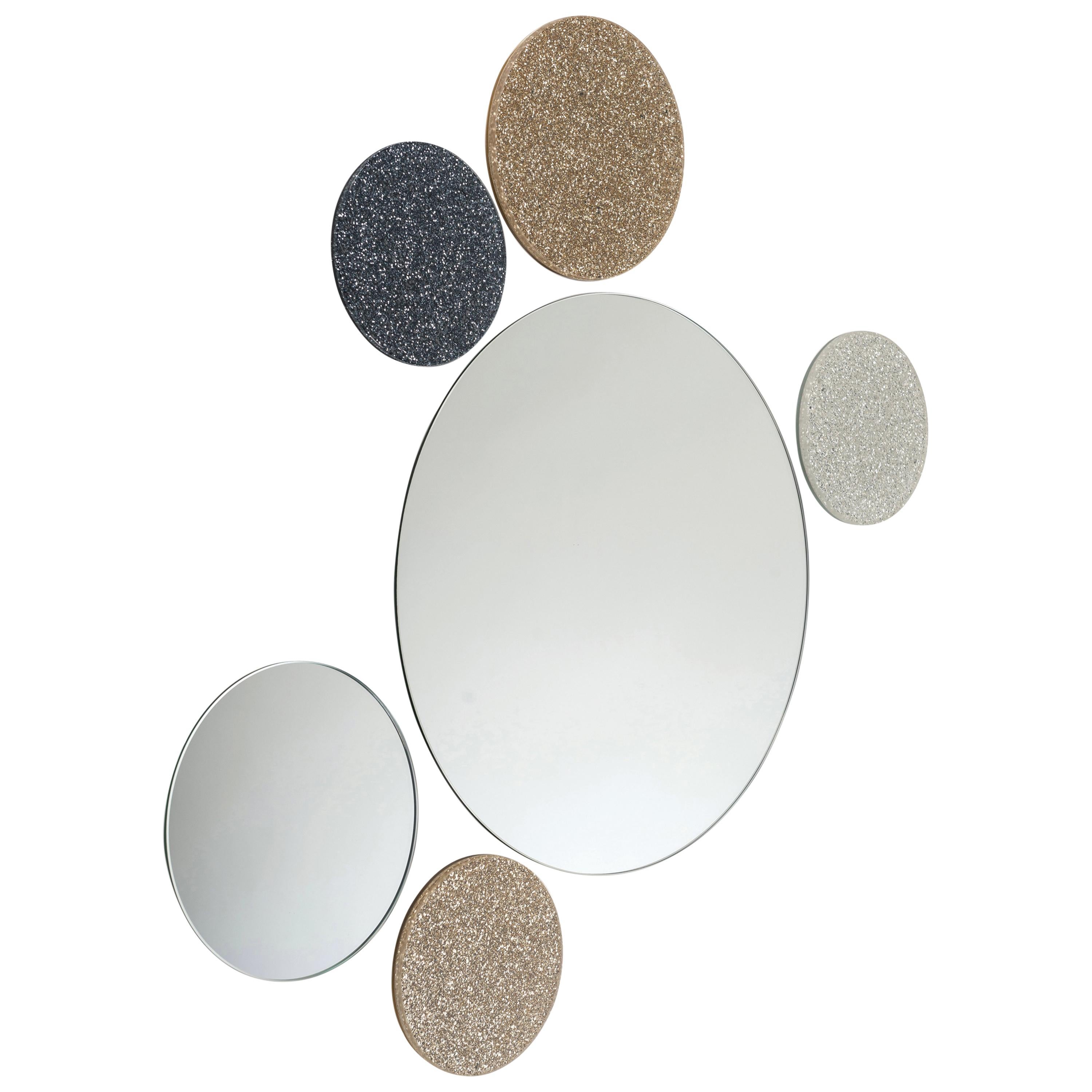 Specchio contemporaneo Uranus, rotondo, in vetro, Italia in vendita