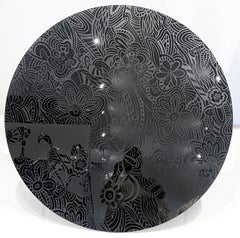 Contemporary Missoni "Holly" Etched Glass Coffee Table