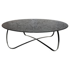 Contemporary Missoni "Holly" Couchtisch aus geätztem Glas