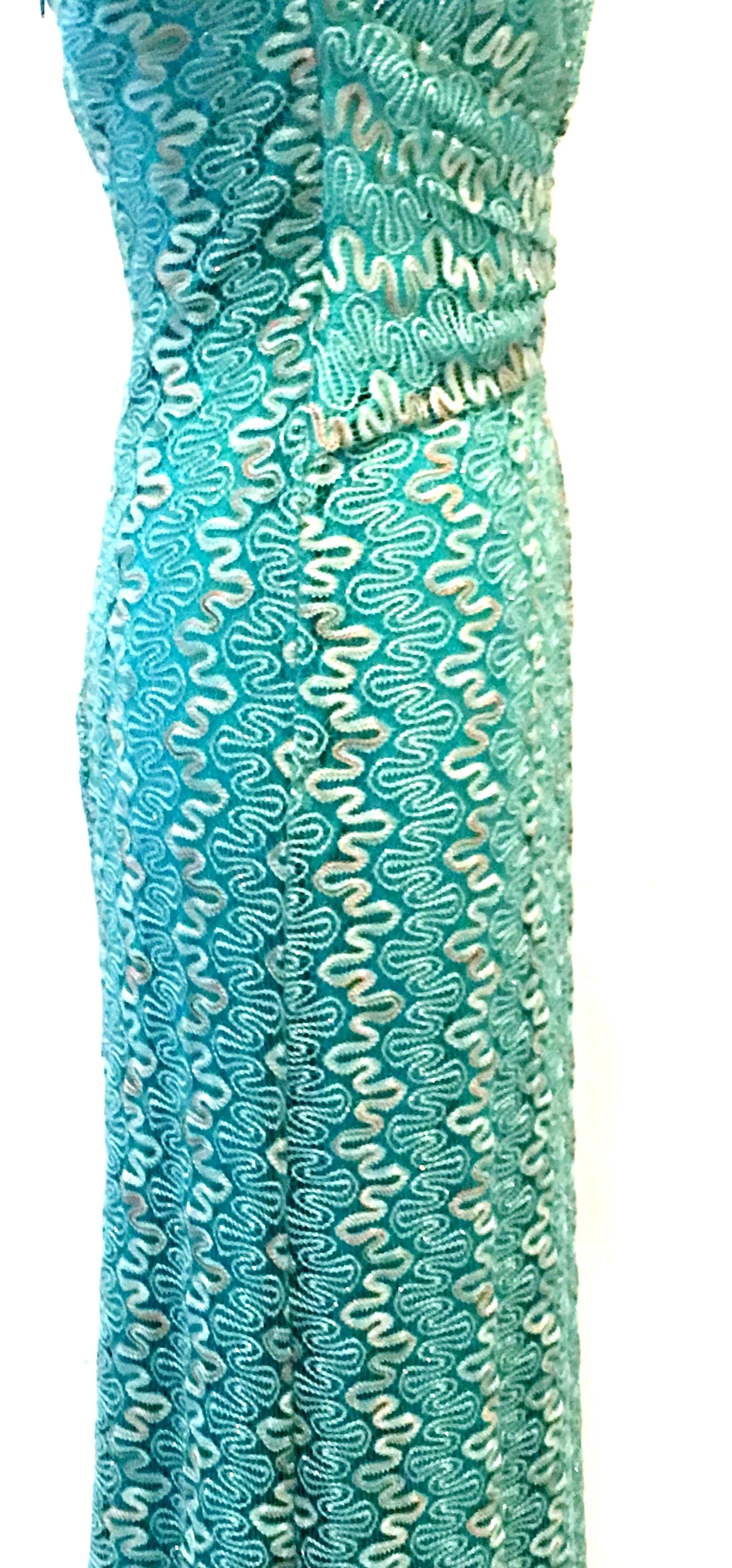 Contemporary Missoni Style Maxi Dress By, David Meister NWT Size 4 In New Condition For Sale In West Palm Beach, FL