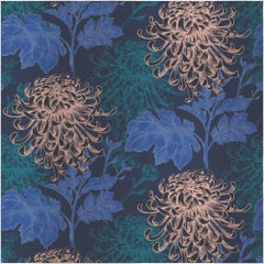 Panneau de soie Dahlia mixte contemporain