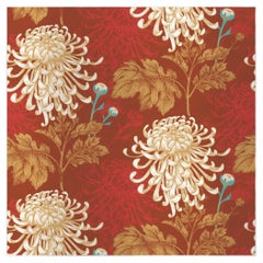 Contemporary Mixed Dahlia Silk Panel