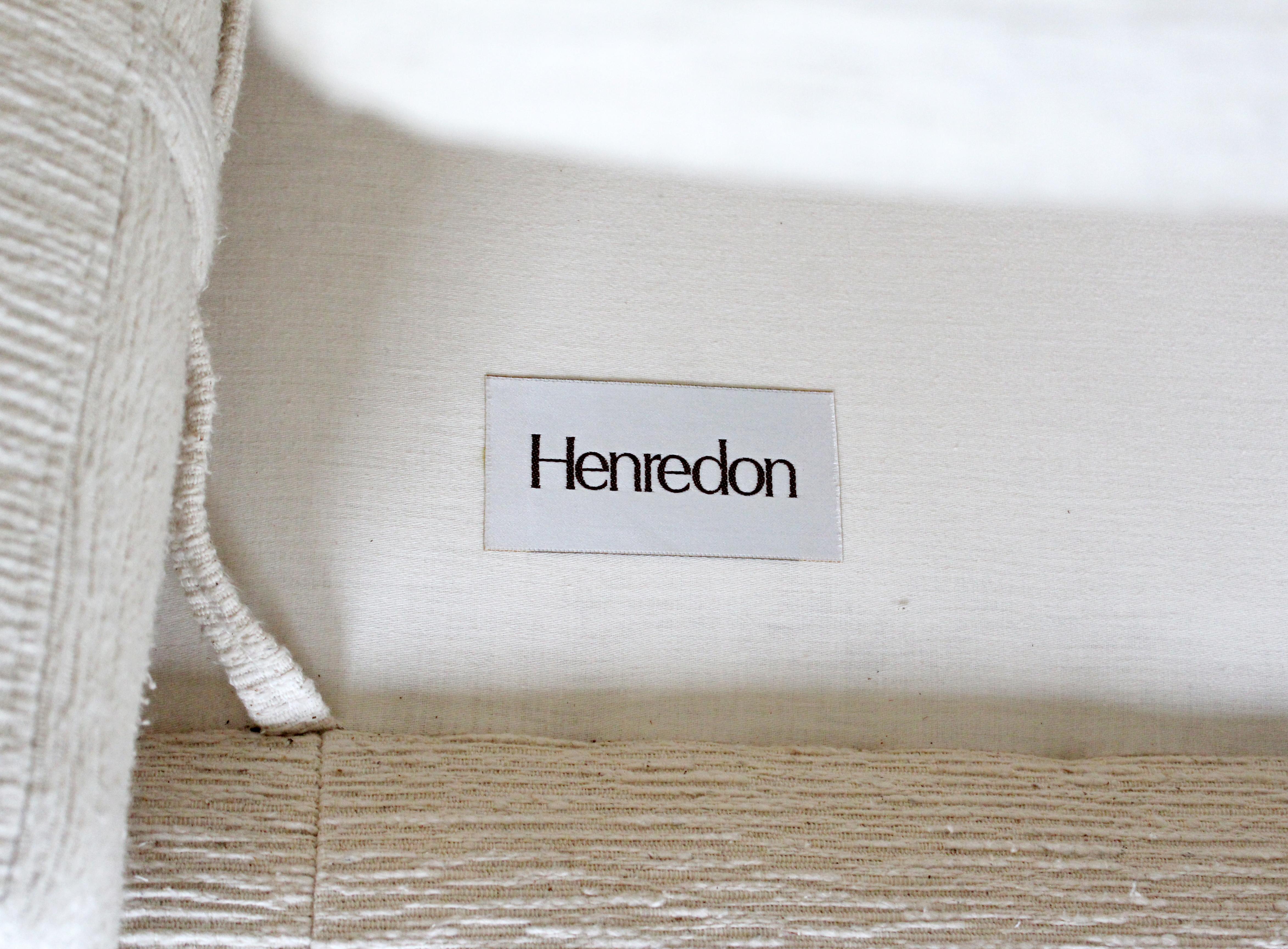 Contemporary Modern 3-Piece L Shaped White Sectional Sofa by Henredon 1980s In Good Condition In Keego Harbor, MI