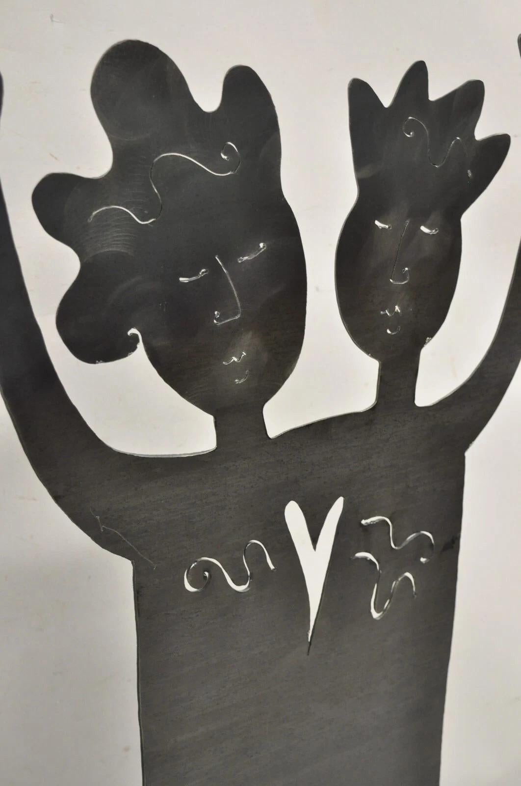 Escultura Estatua de Bienvenida Niño y Niña de Acero, Moderna y Contemporánea, 48