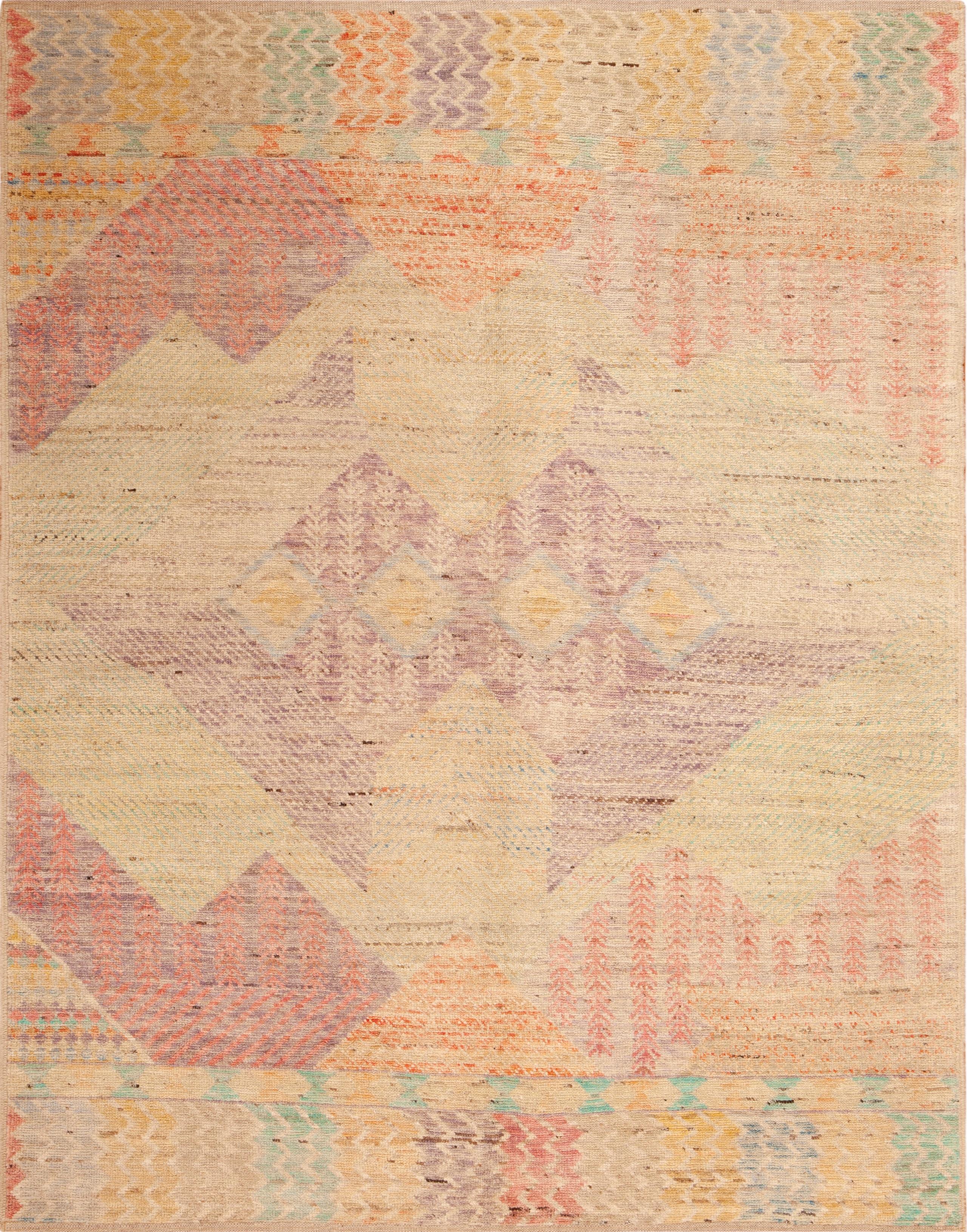 Central Asian Nazmiyal Collection Contemporary Modern Abstract Geometric Rug 5