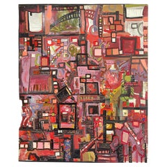 Contemporary Modern Abstract Oil on Board, The Weave