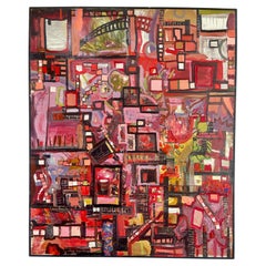 Contemporary Modern Abstract Oil on Board, The Weave