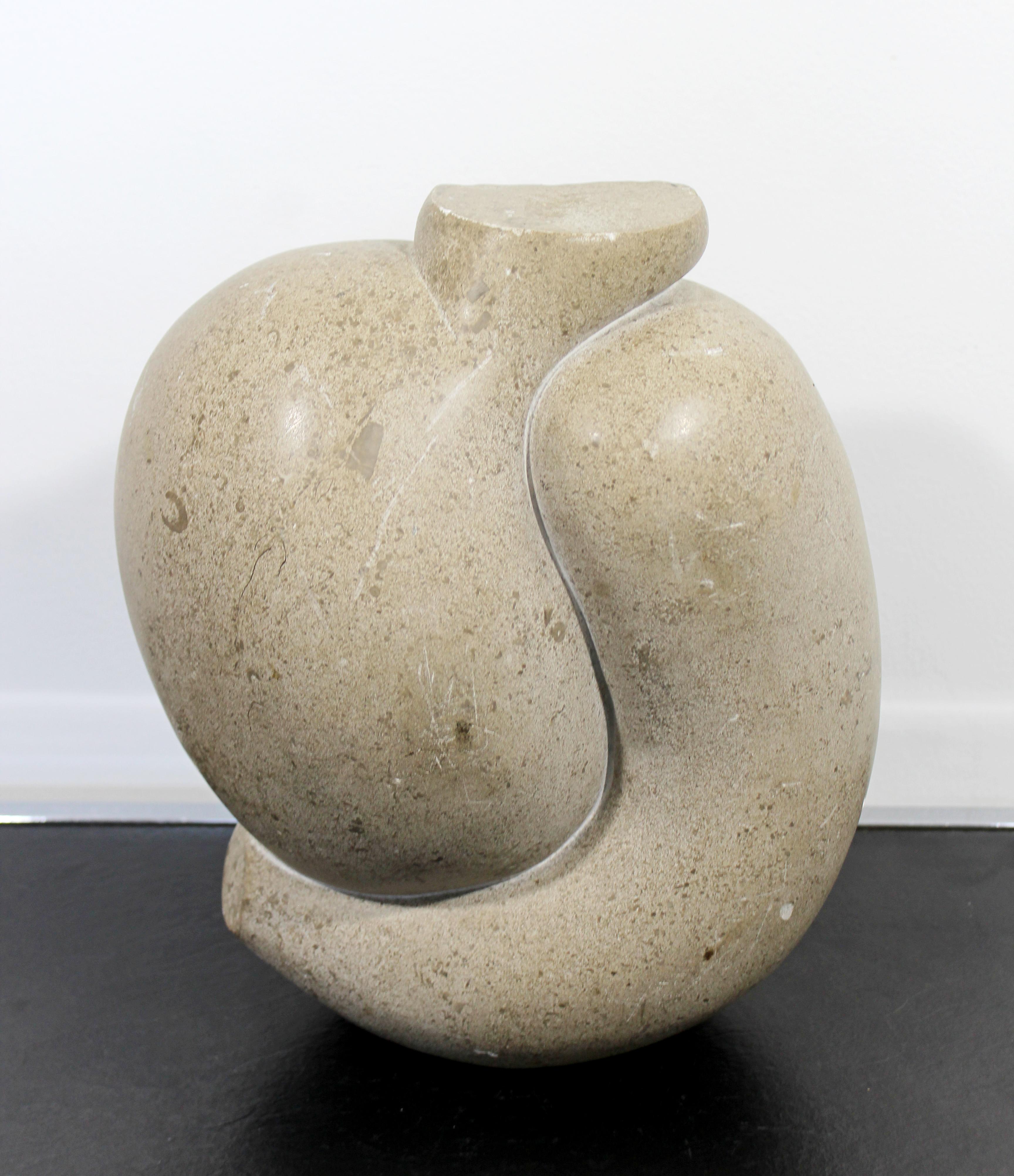 For your consideration is a beautiful, abstract stone table sculpture, entitled 