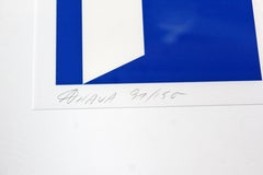 Contemporary Modern Ahava "Love" Framed Silkscreen Signed Robert Indiana 1993