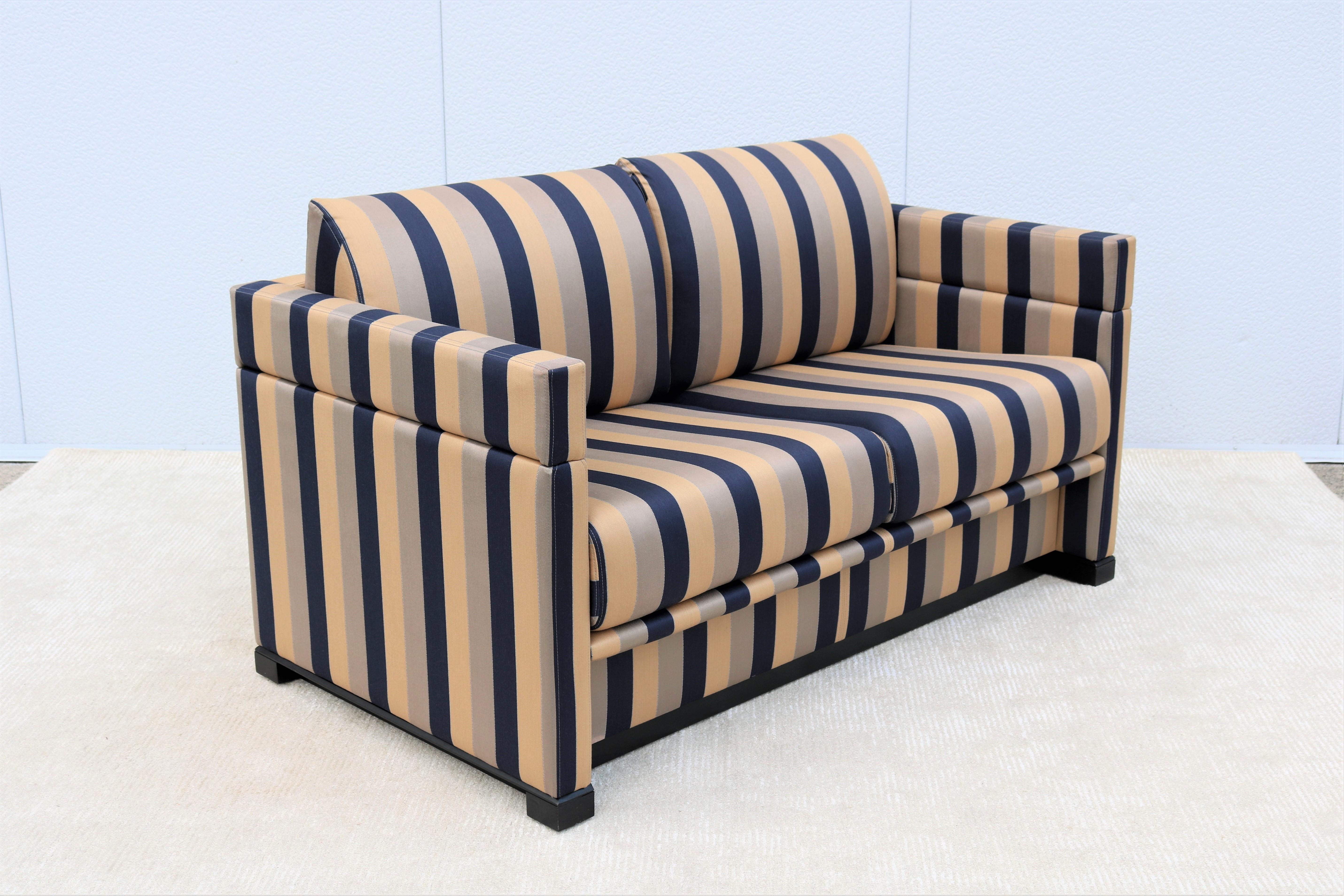 Fabric Contemporary Modern Anthony Garrett for Geiger Garrett Classic Two-Seater Settee For Sale