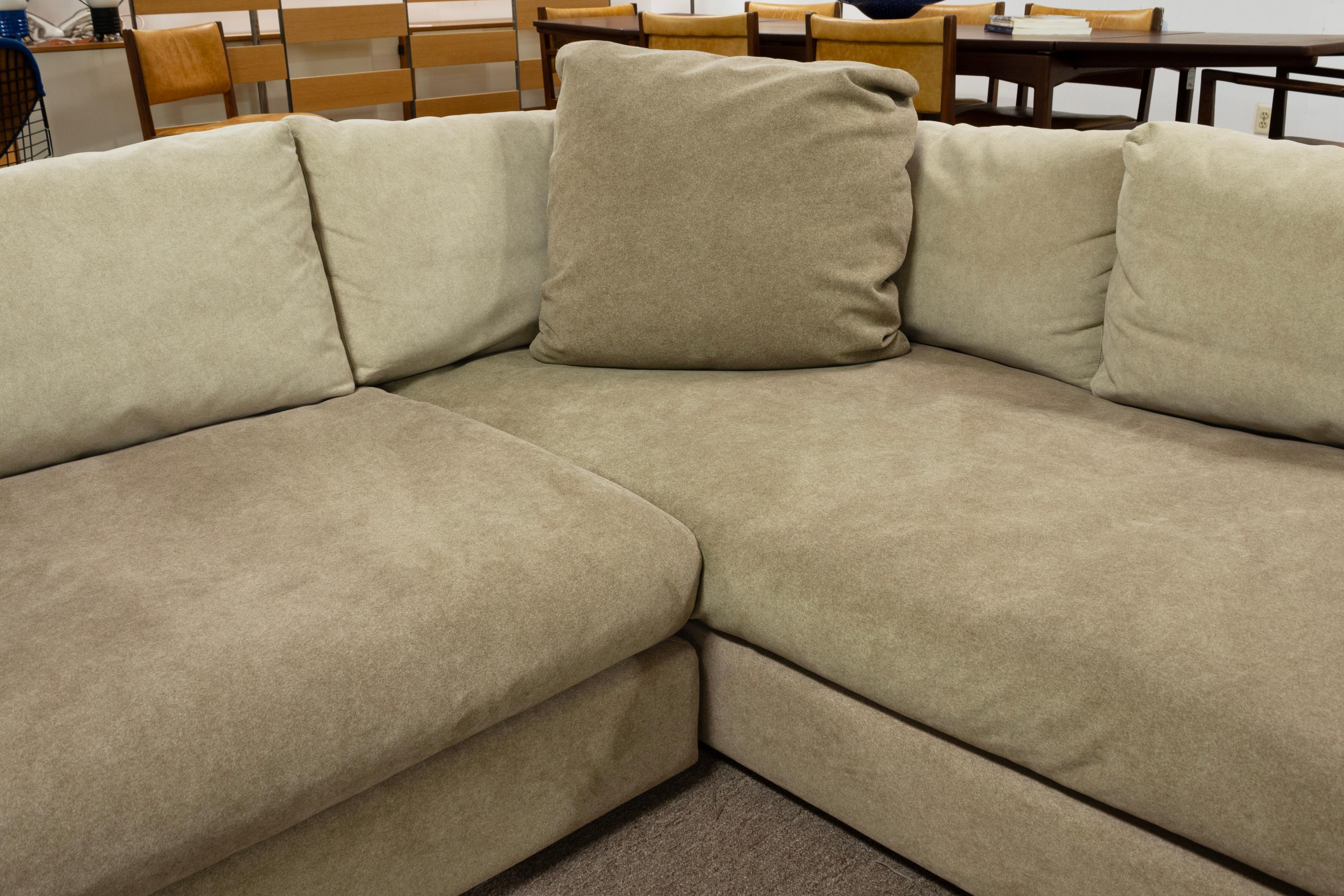 Fin du 20e siècle Contemporary Modern Arketipo Large L Shape 3 Piece Sectional Sofa Italy 1990s en vente
