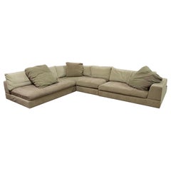 Contemporary Modern Arketipo Large L Shape 3 Piece Sectional Sofa Italy 1990s