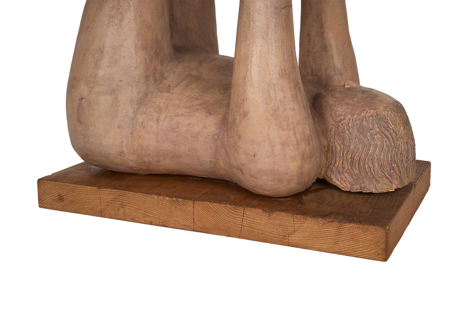 Organic Modern Contemporary Modern Art Sculpture of Airplane Yoga Pose For Sale