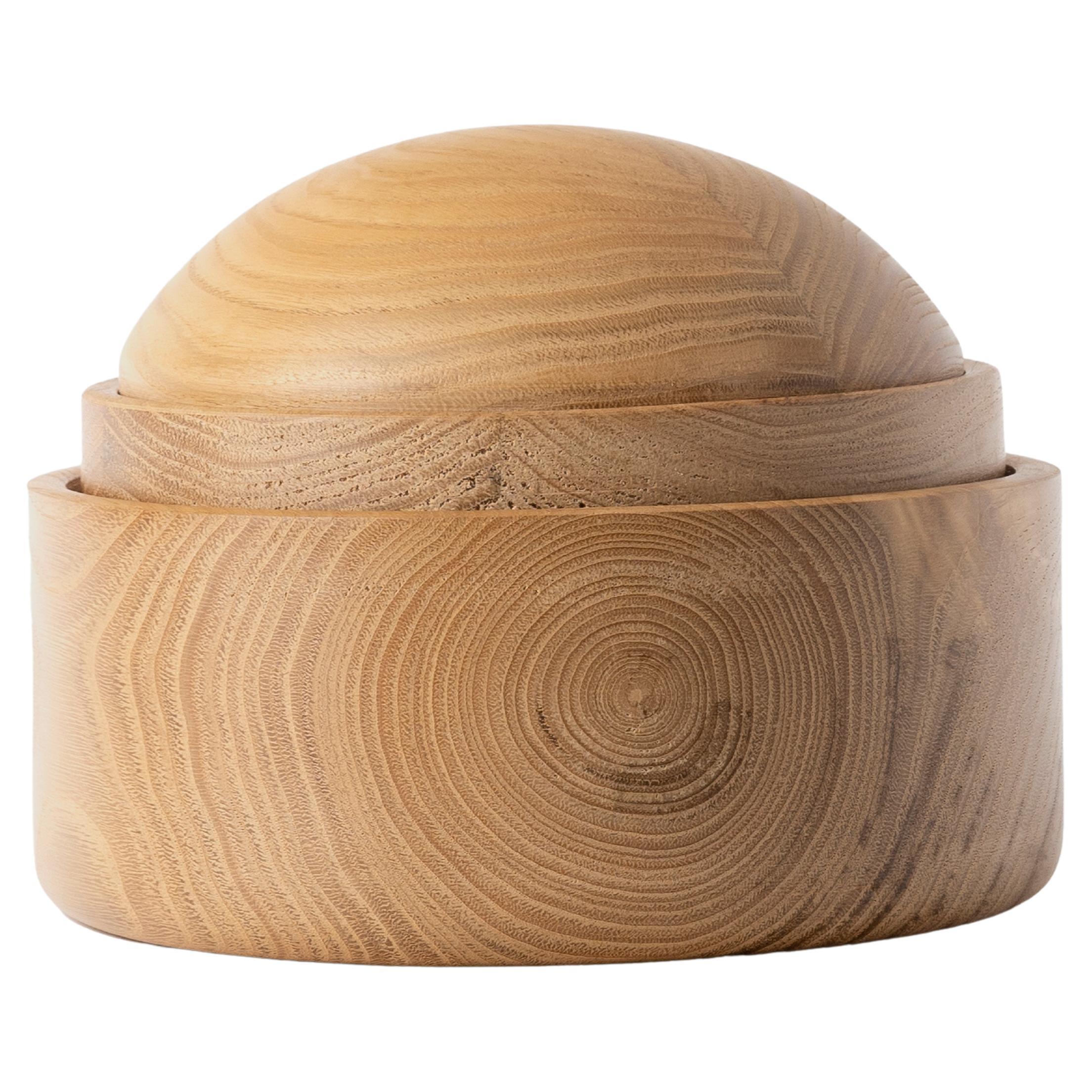 Contemporary Modern, Aya Chestnut Wood 2-Compartment Box