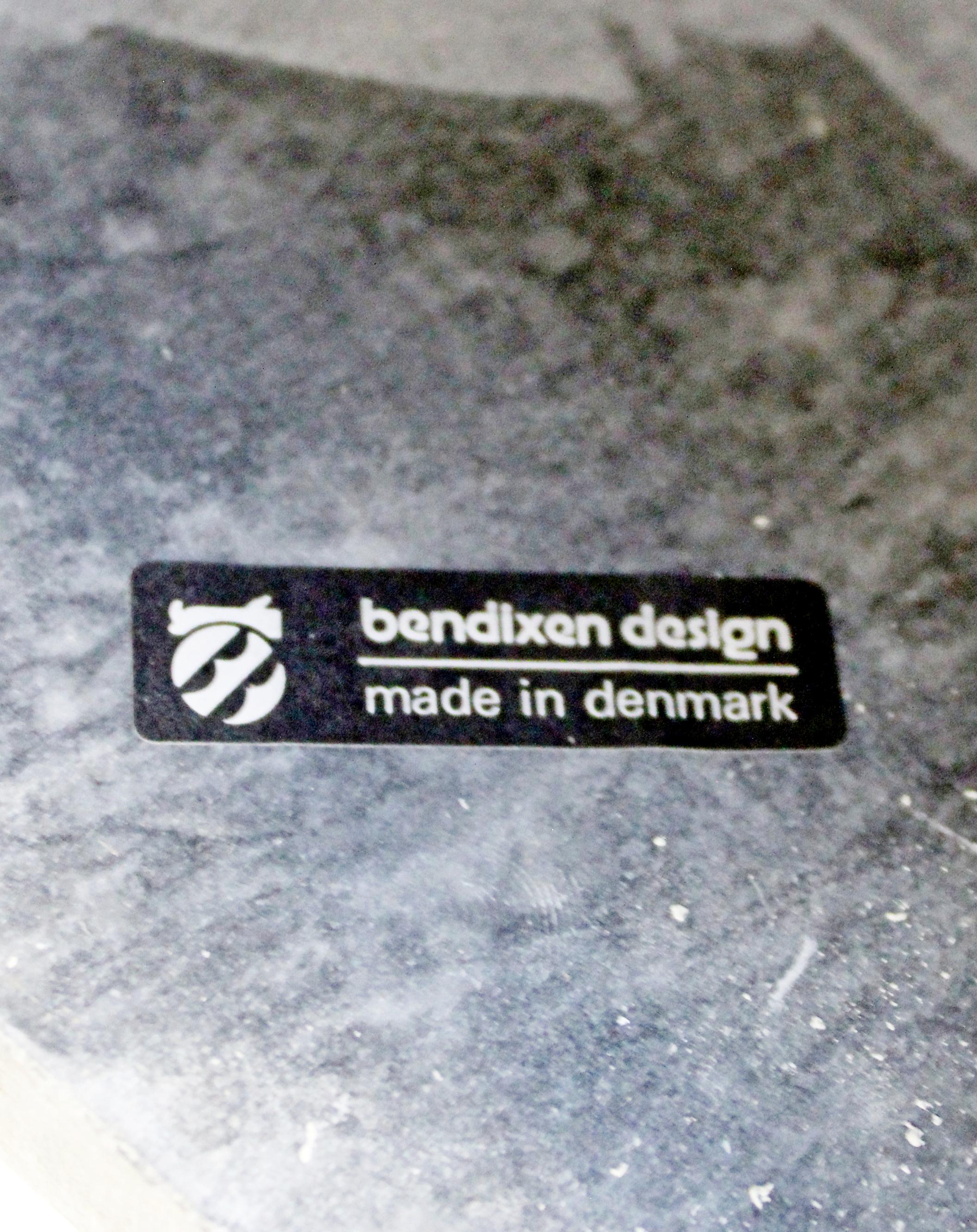 Contemporary Modern Bendixen Pair of Glass Marble Side End Tables 1980s Denmark 5