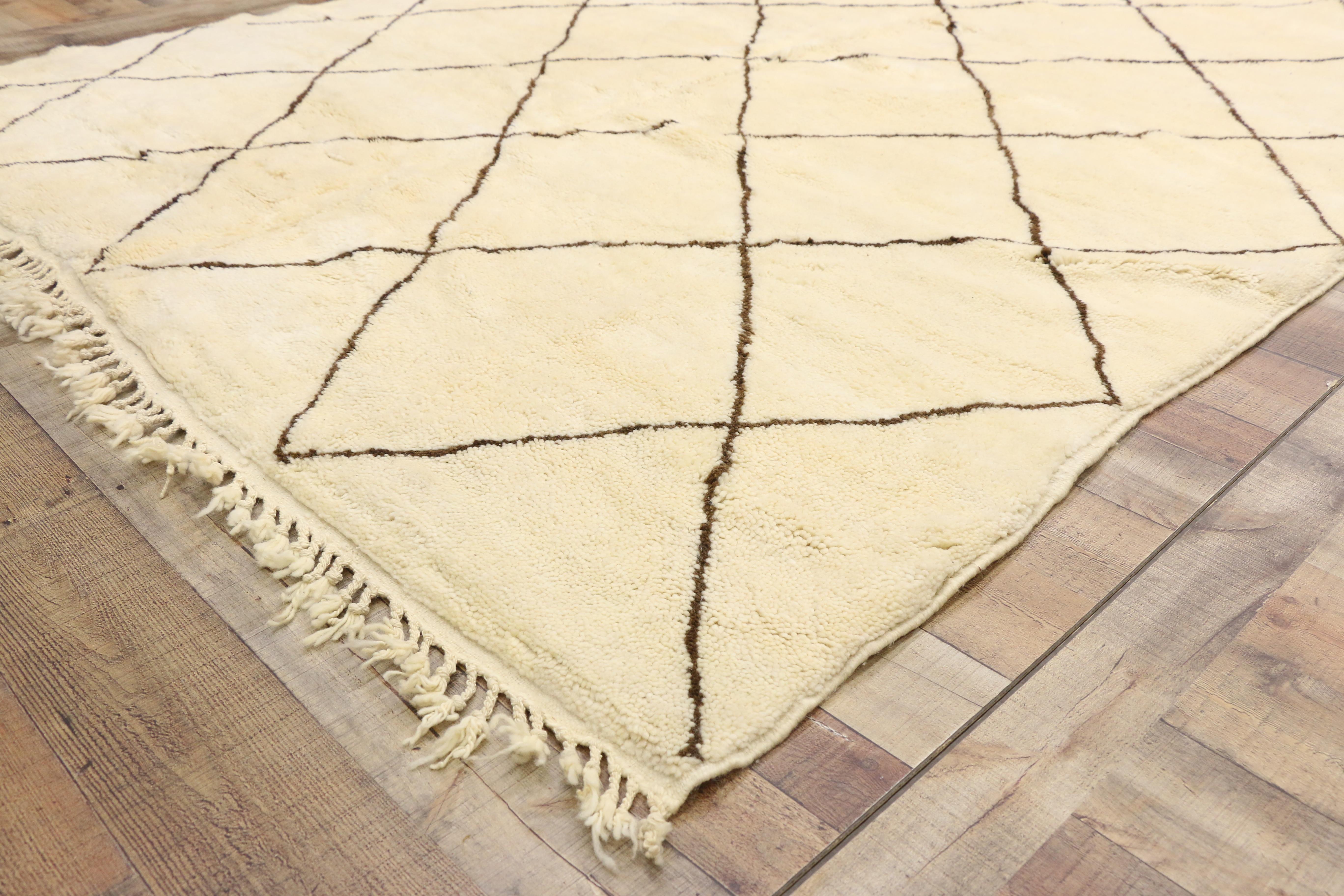 Tapis berbère marocain Beni Ourain moderne et minimaliste Neuf - En vente à Dallas, TX