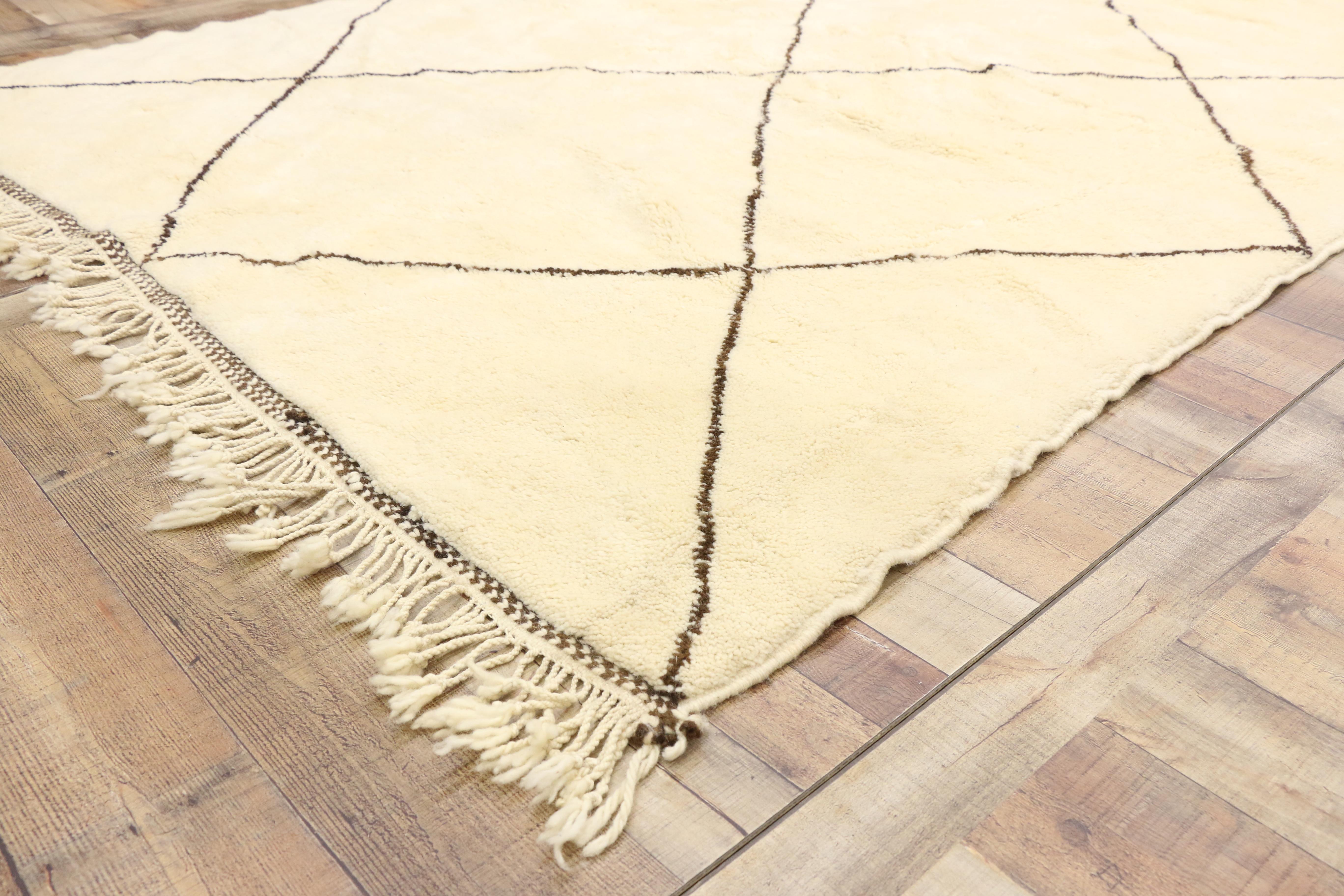 Nouveau tapis marocain Beni Ourain moderne et contemporain de style minimaliste Neuf - En vente à Dallas, TX