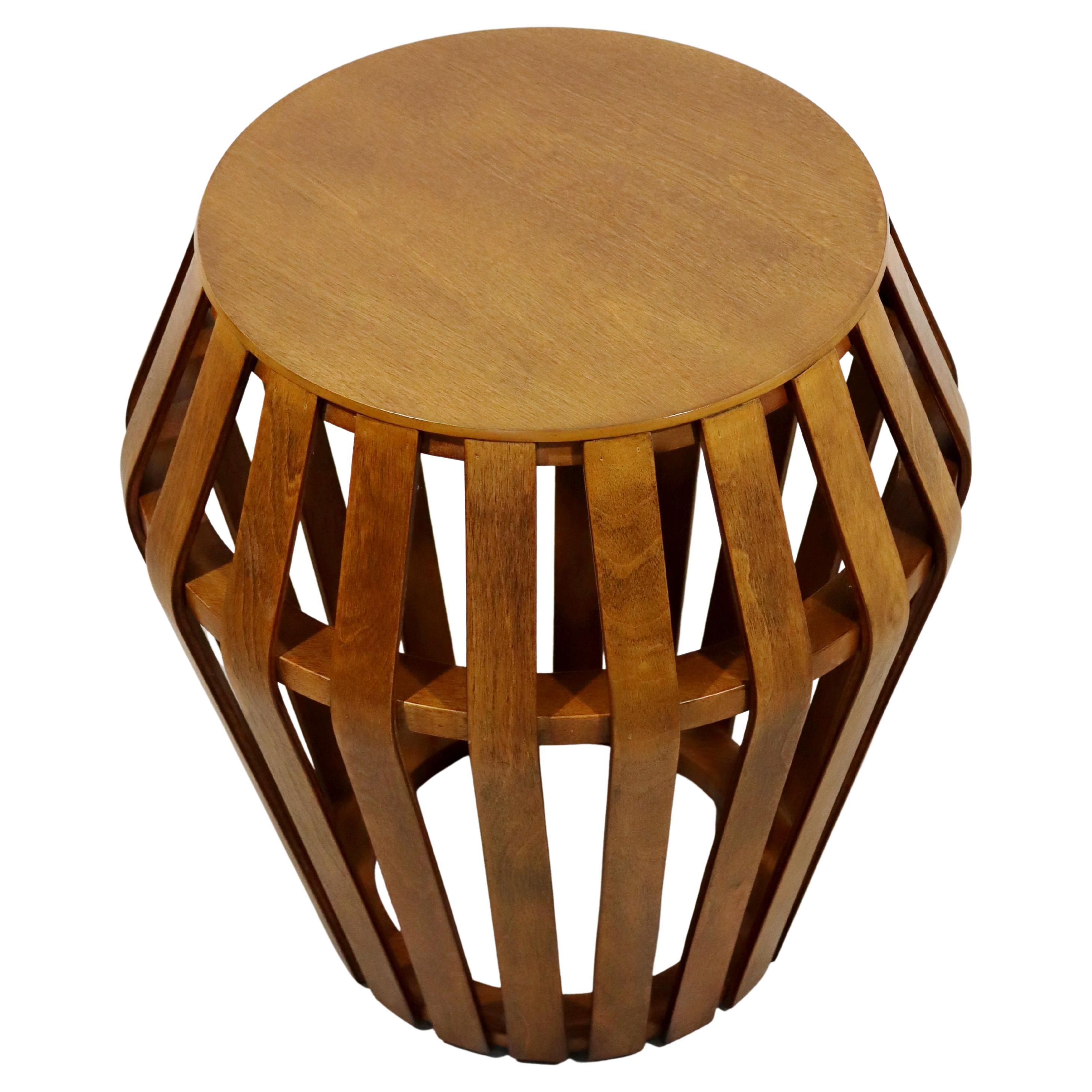 Contemporary Modern Bentwood Side End Table or Stool Round at 1stDibs