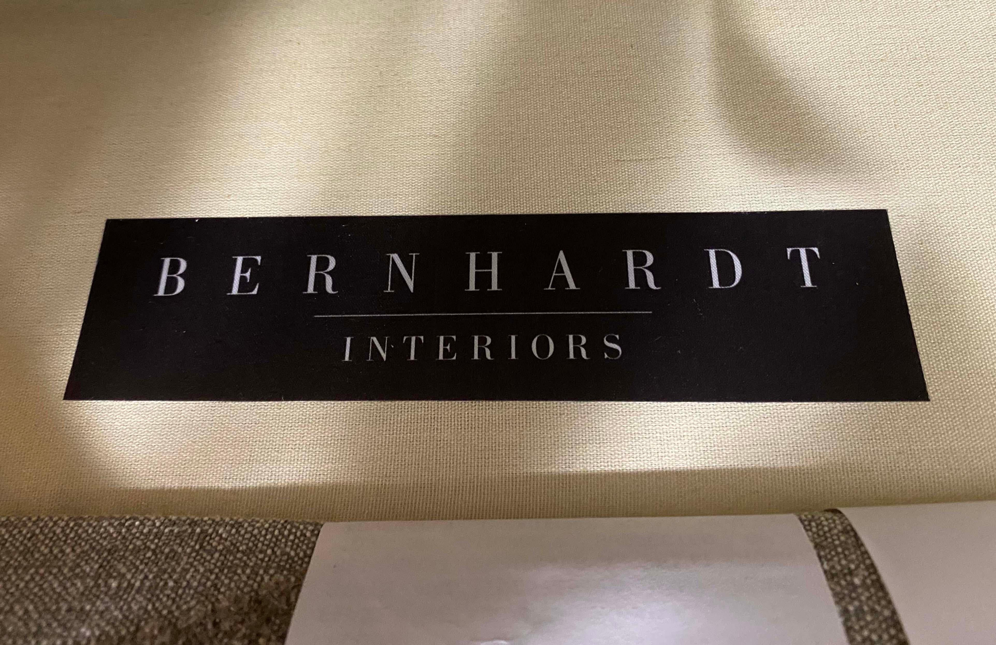 Contemporary Modern Bernhardt High Backed Pair of Lounge Club Armchairs 1990s 4