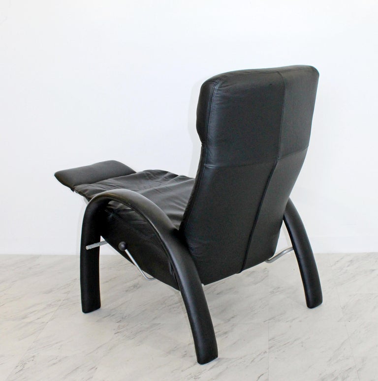 Contemporary Modern Bjork Lafer Black Leather Recliner Reclining Armchair at 1stDibs lafer