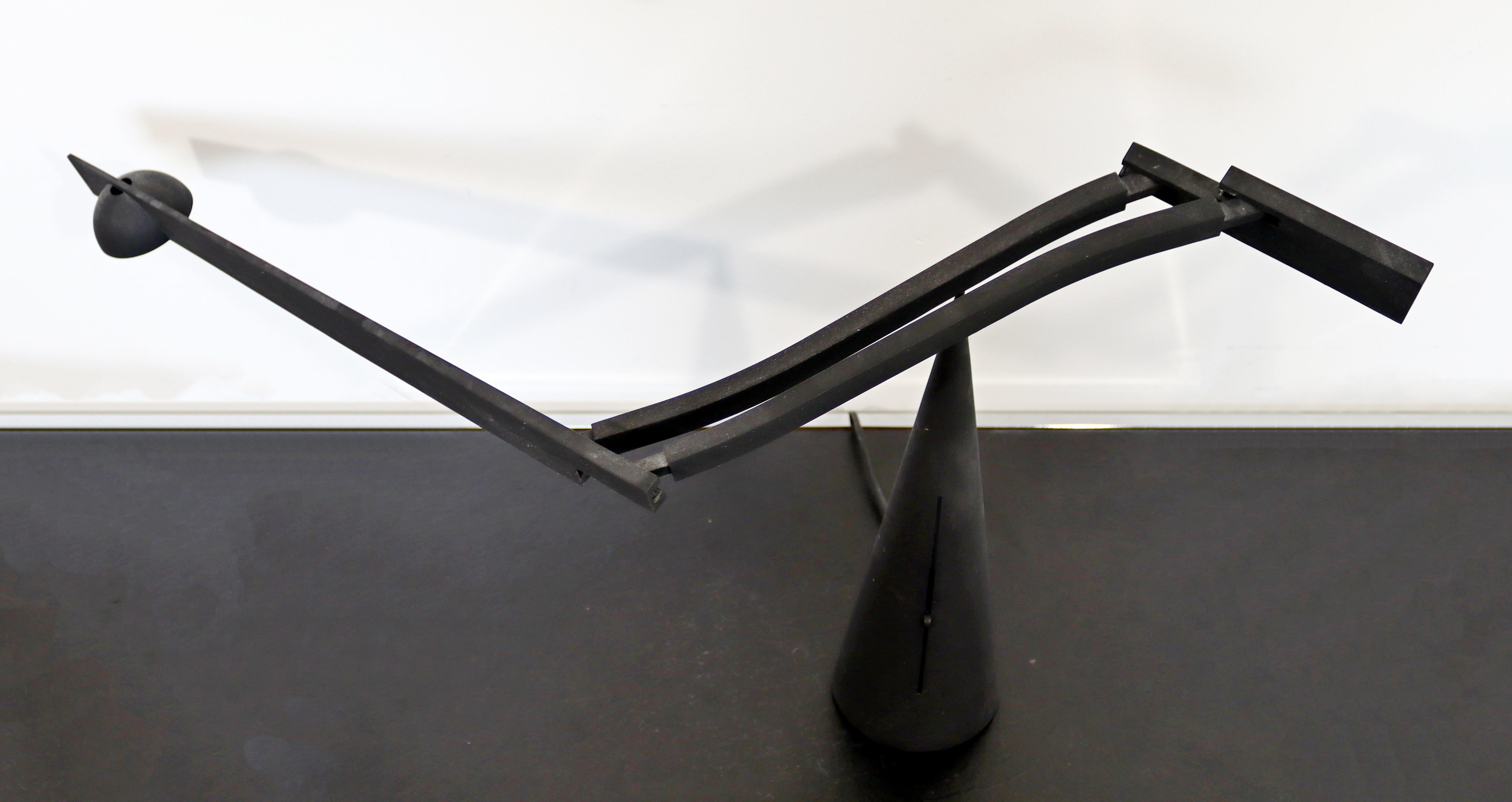 Contemporary Modern Black Barbaglia & Marco Colombo Nemo Table Lamp Italy 1990s In Good Condition In Keego Harbor, MI