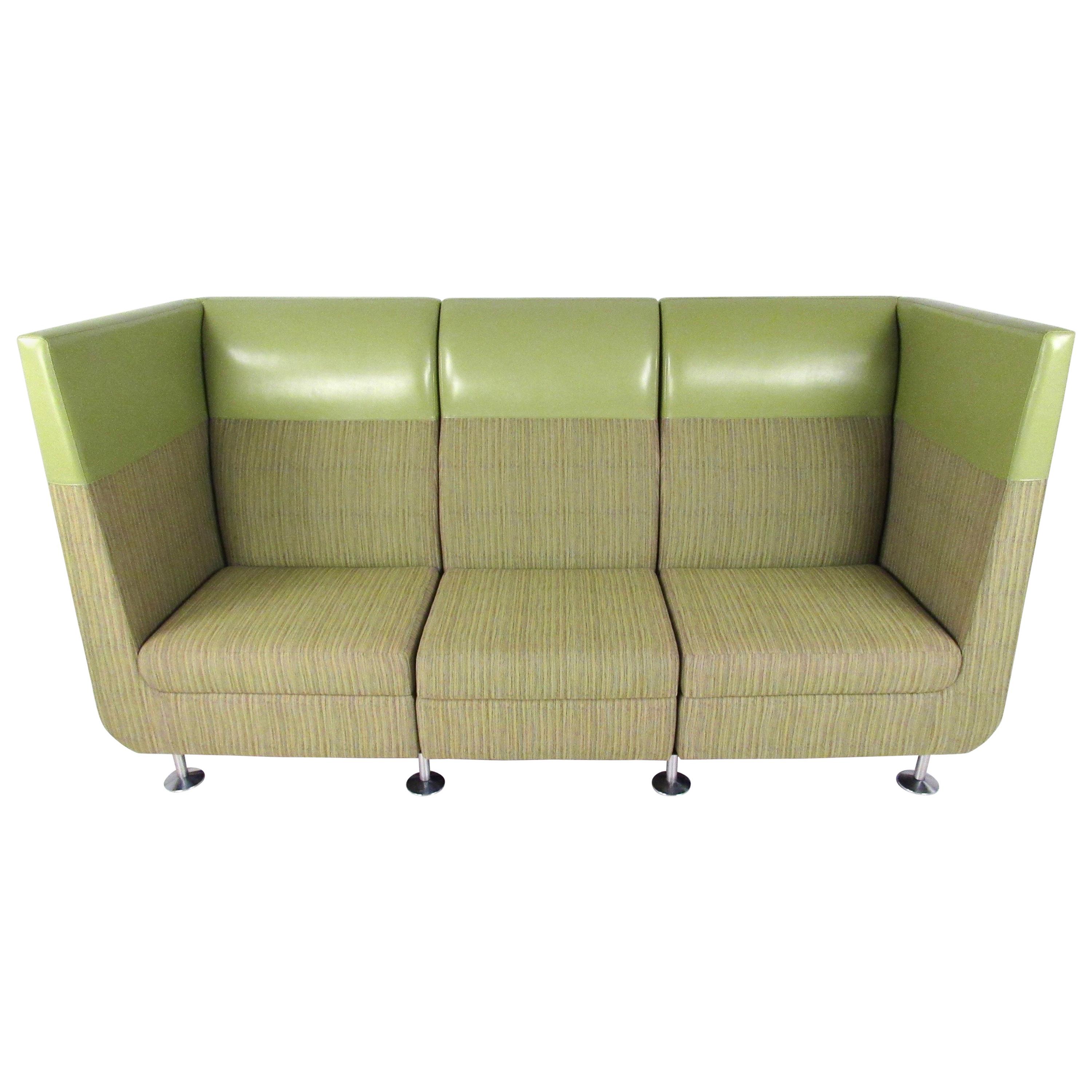 Contemporary Modern Booth Style Sofa For Sale