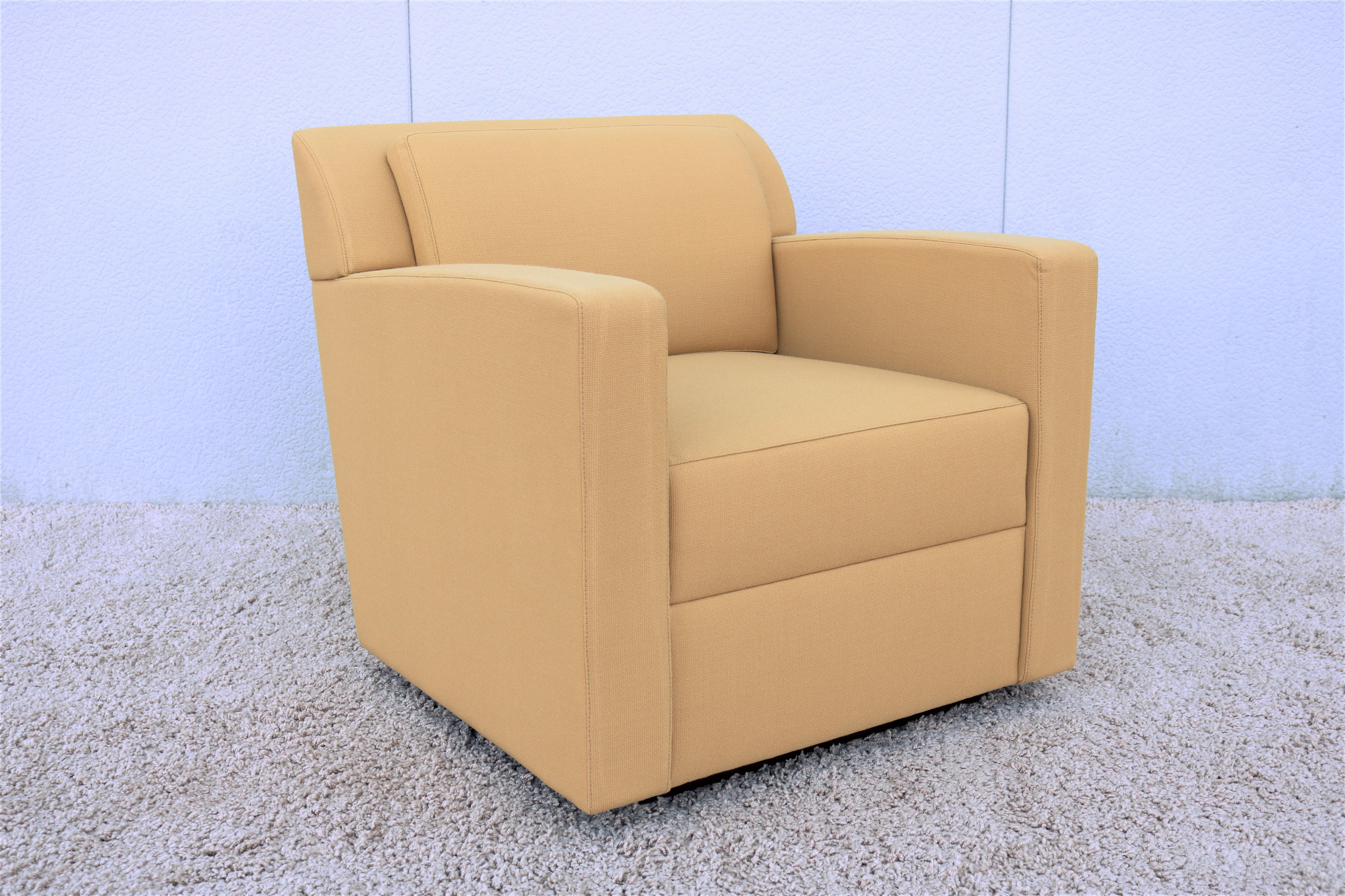 Fabric Contemporary Modern Brian COX for Bernhardt Design Entrada Lounge Chair, New For Sale