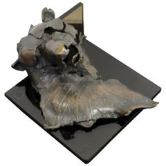 Contemporary Modern Bronze Bear Table Sculpture Signed Gordon Hipp Dated 1990s