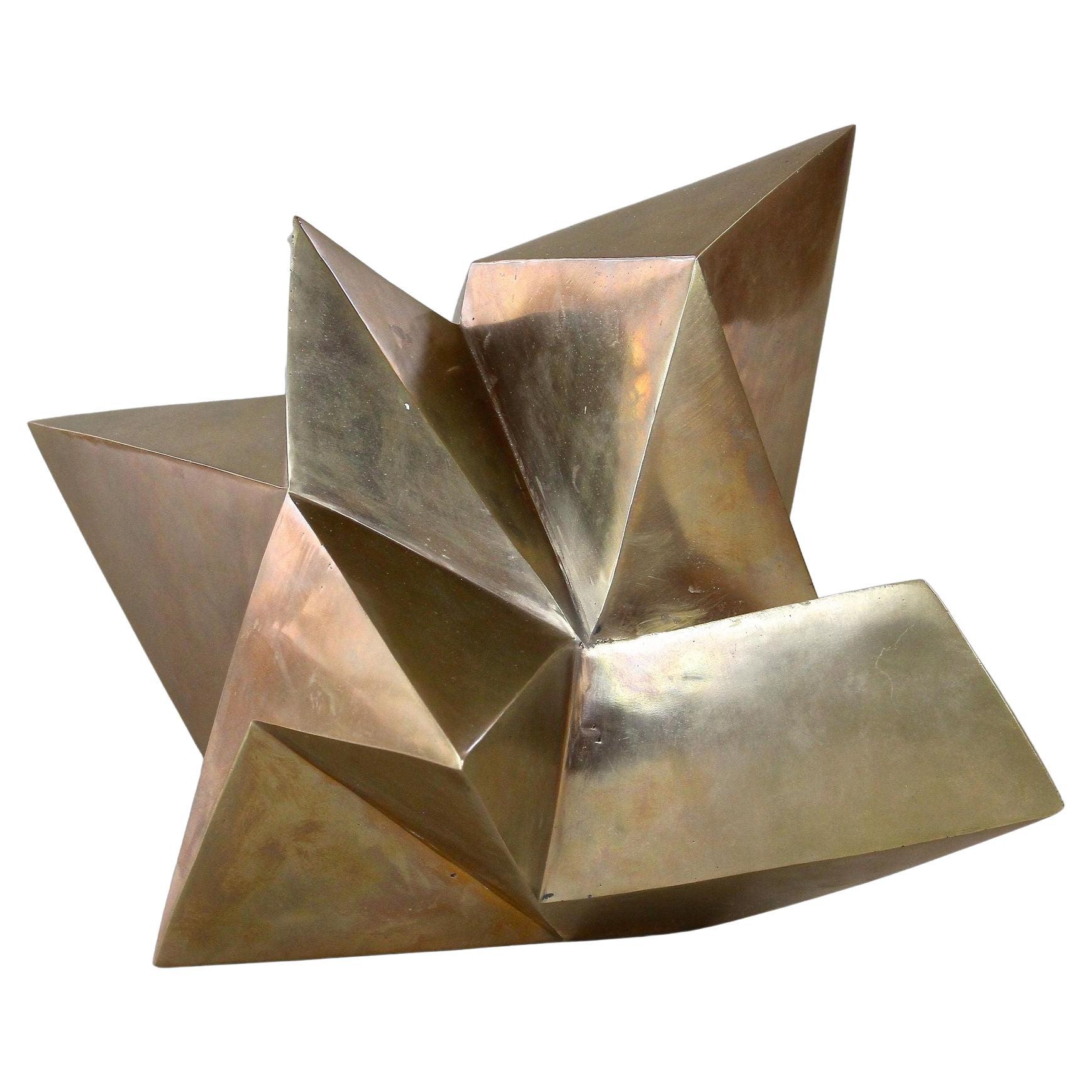 Contemporary Modern Bronze Crystal Sculpture by M. Treml, Austria 2019