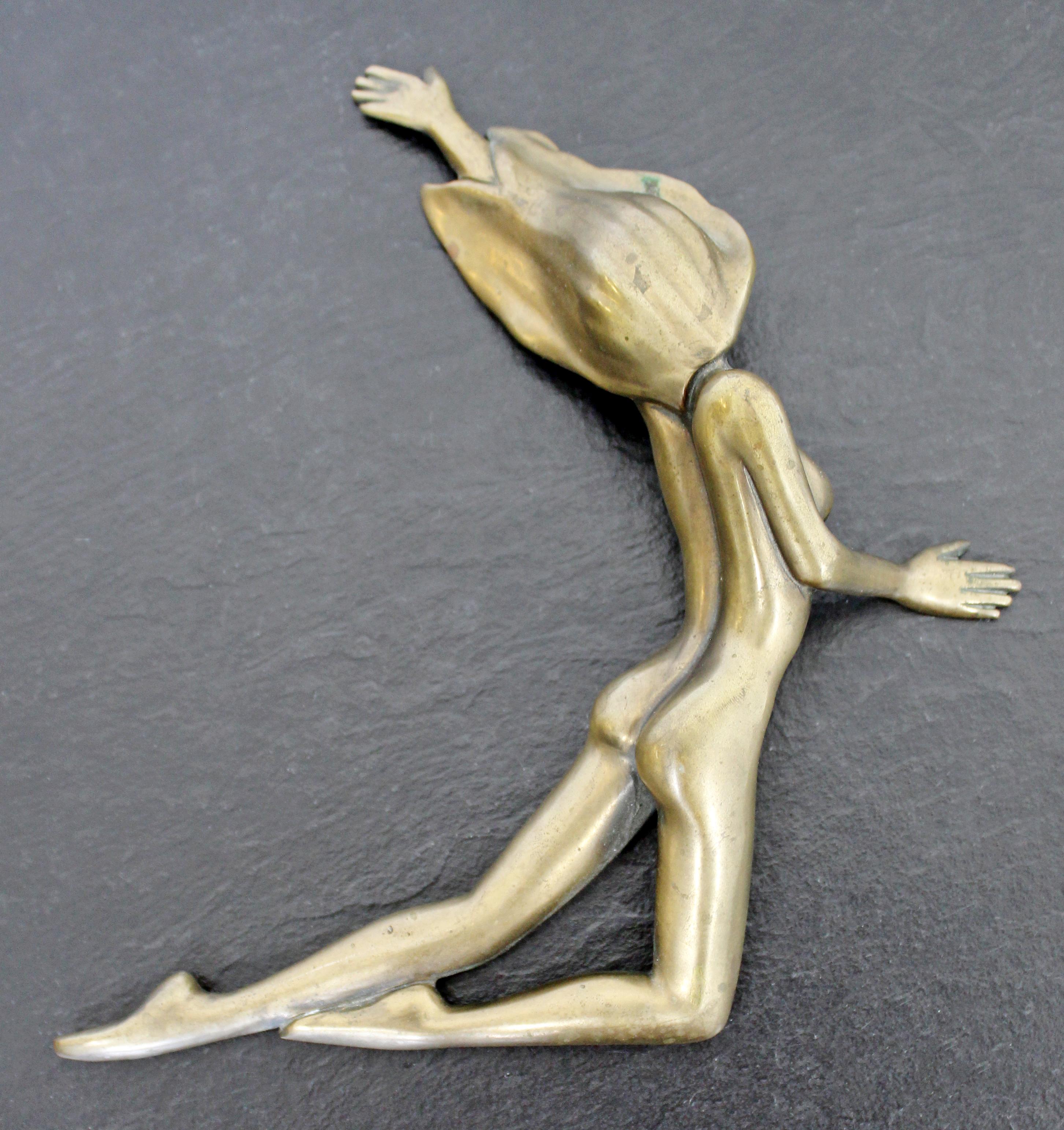 Contemporary Modern Bronze Table Sculpture Signed Tom Bennett Nude Woman 4