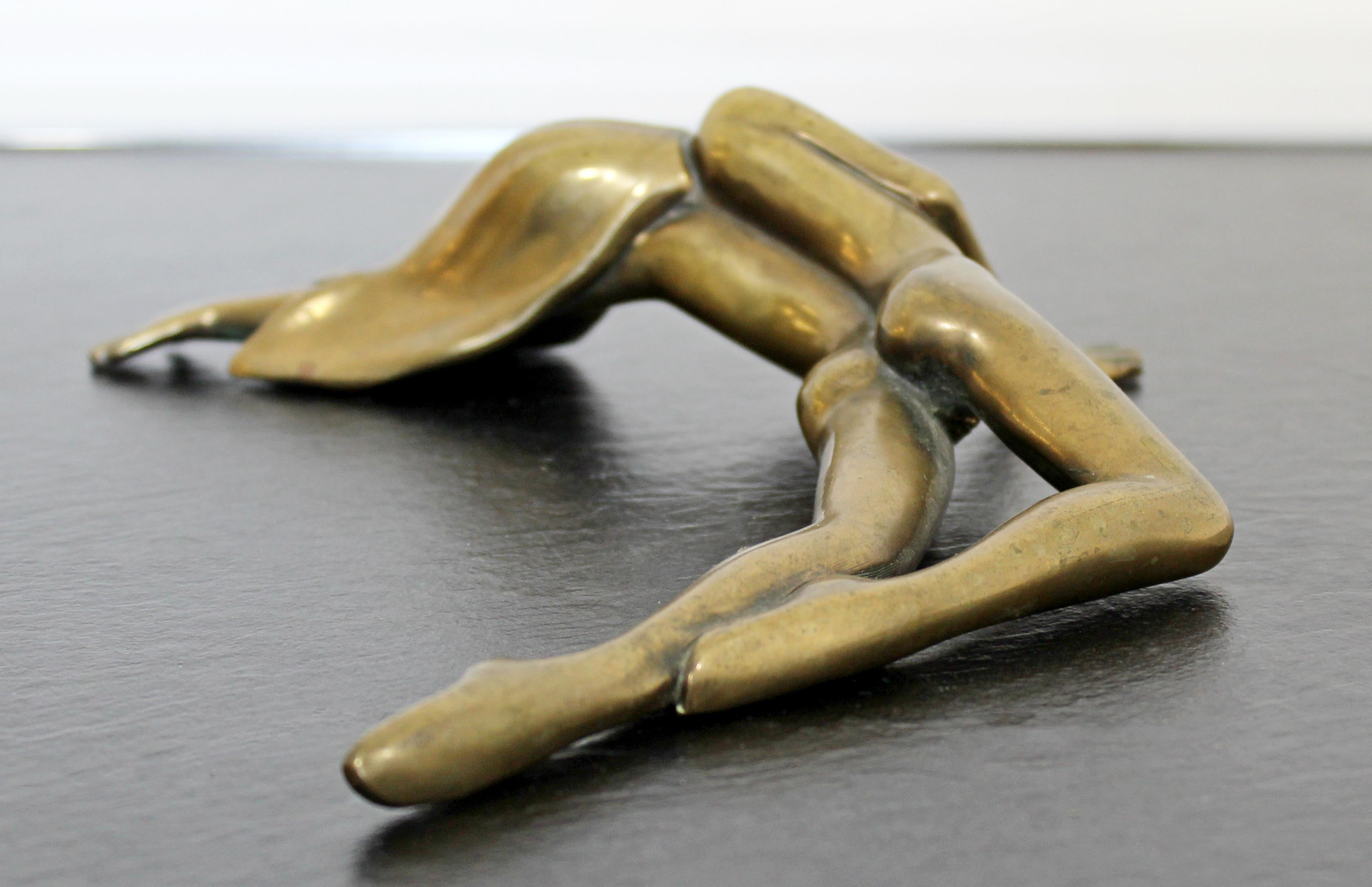 Contemporary Modern Bronze Table Sculpture Signed Tom Bennett Nude Woman 2