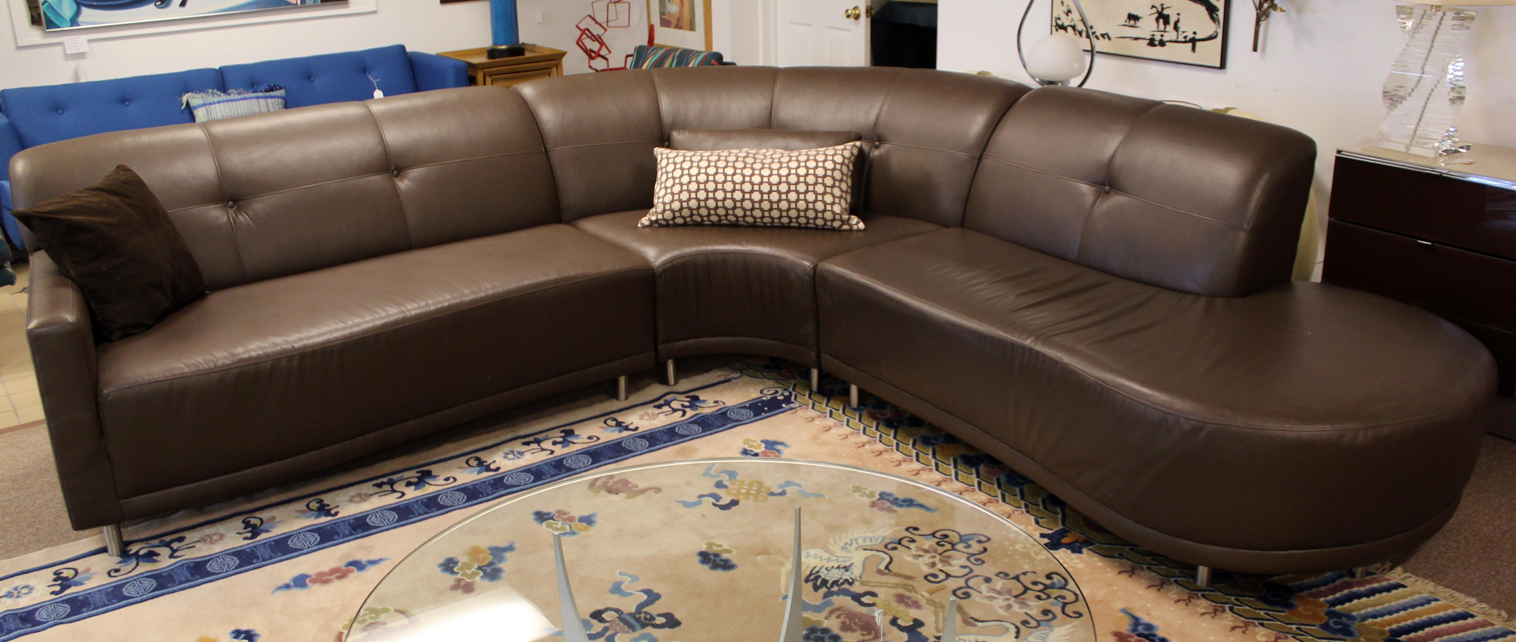 modern curved leather sectional sofa