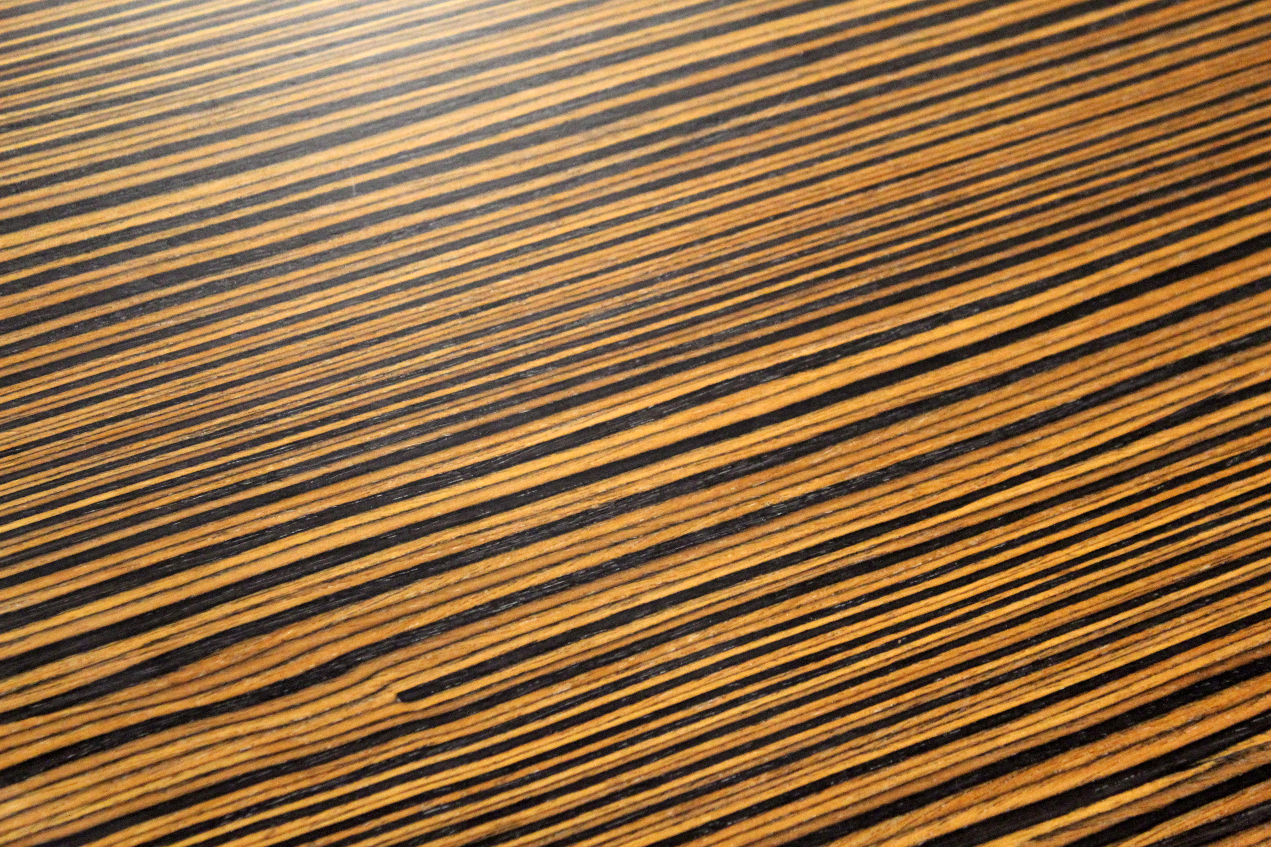 Contemporary Modern Calligaris Italy Zebra Wood Chrome Dining Conference Table 3