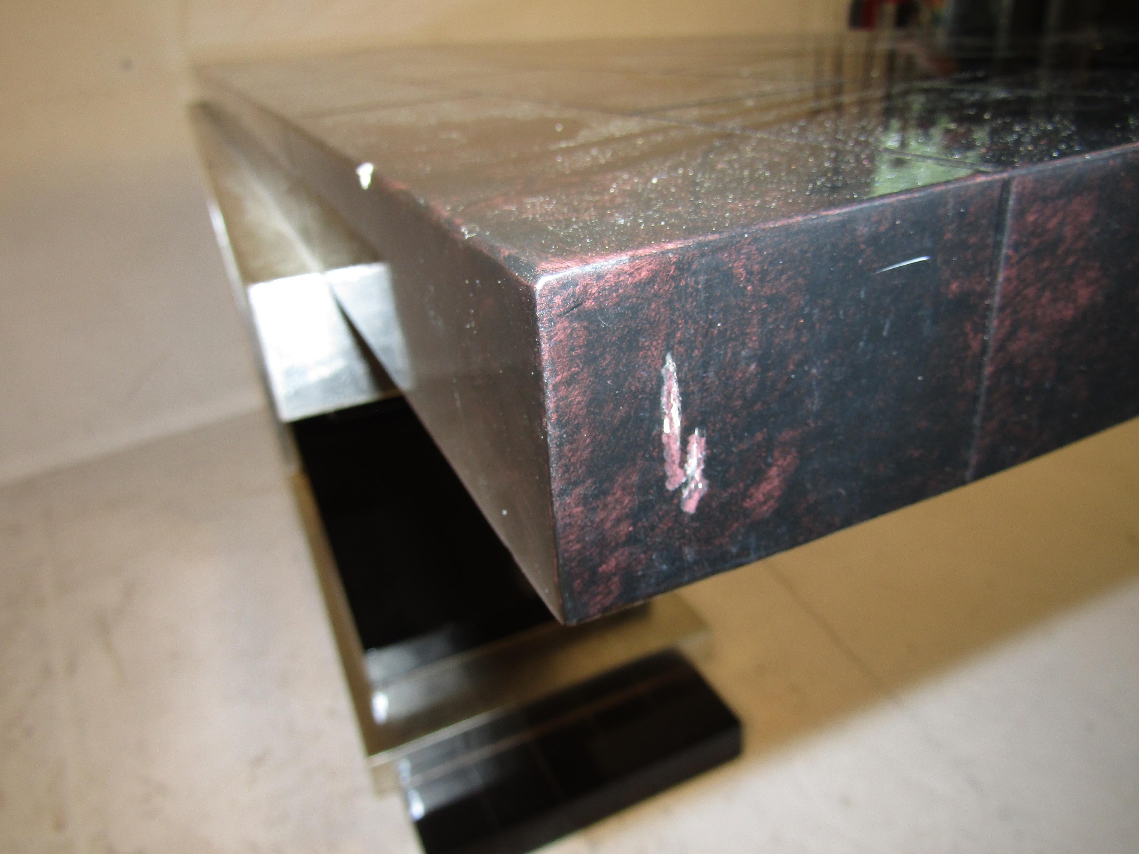 Contemporary Modern Cantilever Hall Table For Sale 5