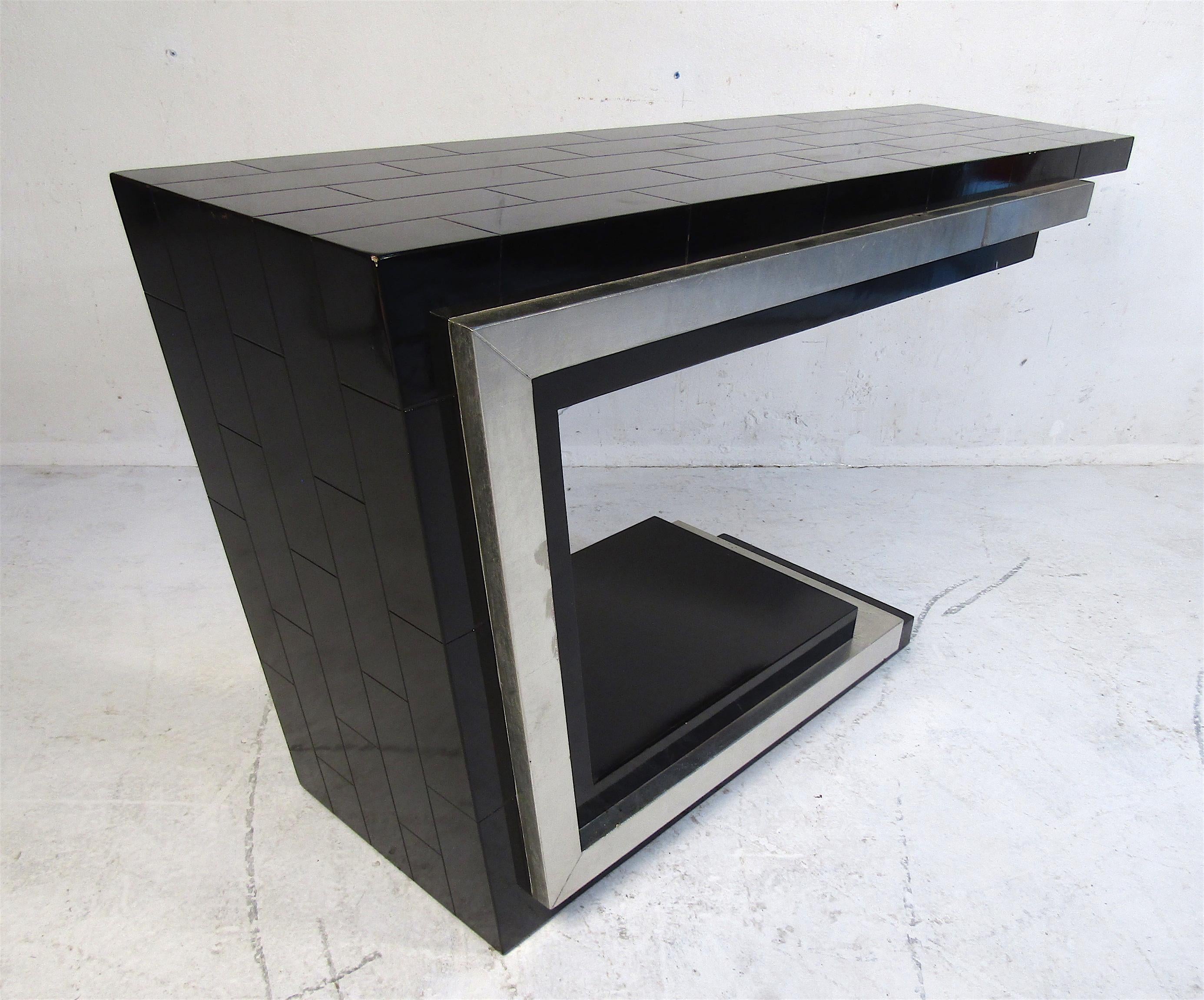 cantilevered table