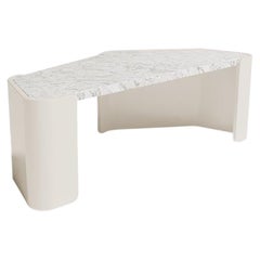 Contemporary Modern Carrara Marble Minas Big Center Table by Caffe Latte