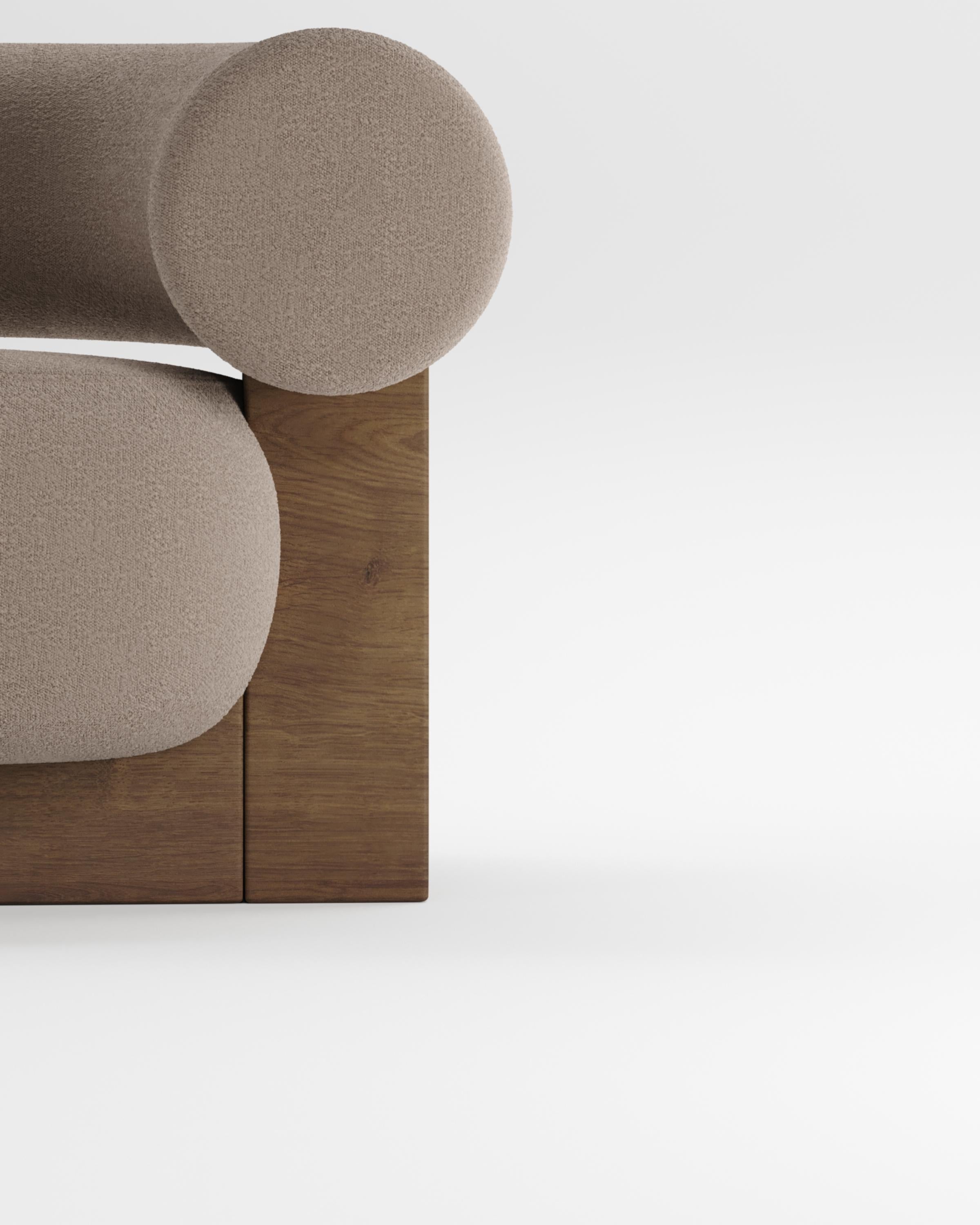 Contemporary Modern Cassete Sofa in Fabric & Wood von Collector Studio im Zustand „Neu“ im Angebot in Castelo da Maia, PT