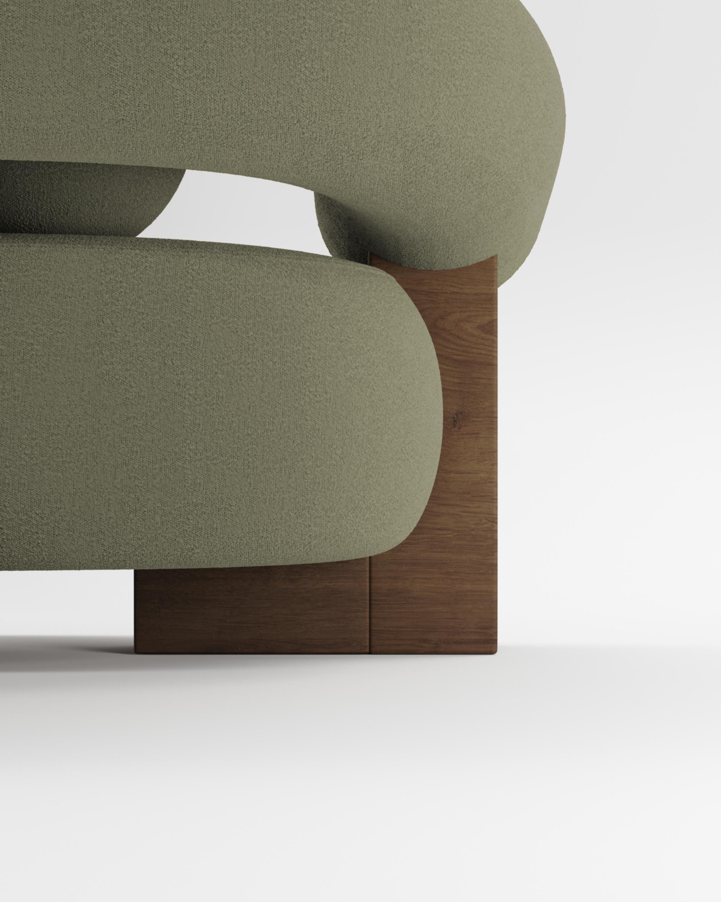 Zeitgenössisches modernes Cassete-Sofa aus Oliven- und Holz von Collector Studio im Zustand „Neu“ im Angebot in Castelo da Maia, PT