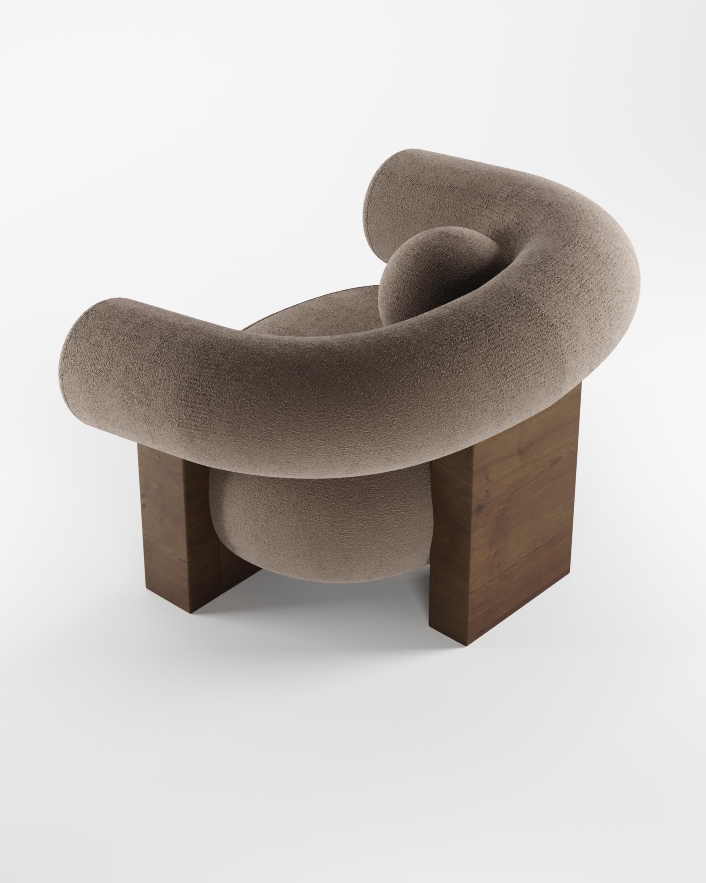 taupe boucle chair
