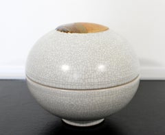 Contemporary Modern Ceramic Covered Lidded Vessel Bowl by Rob Wiedmaier