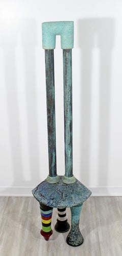 Contemporary Modern Ceramic Kaiser Suidan Art Chair Floor Sculpture, 1990s