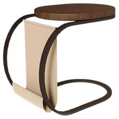 Contemporary Modern Wood Ceylon Side Table by Caffe Latte