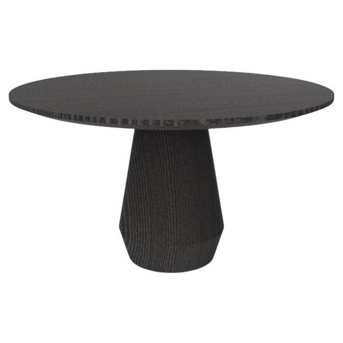 Contemporary Modern Charlotte Dining Table in Black Oak by Collector For Sale