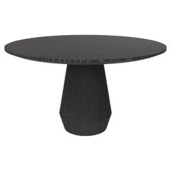 Contemporary Modern Charlotte Dining Table in Black Oak by Collector