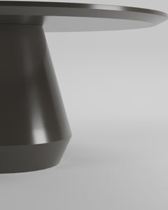 Contemporary Modern Charlotte Dining Table in Lacquer in Black by Collector