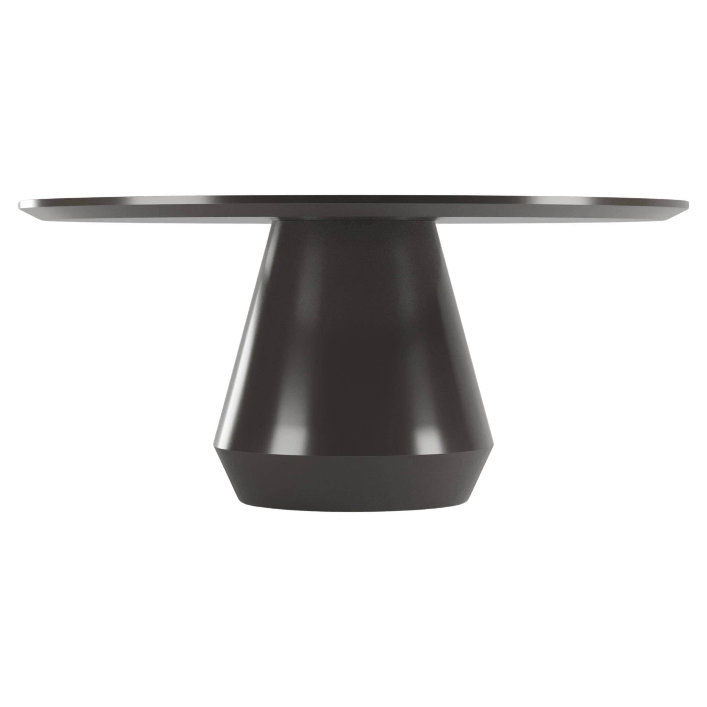 Contemporary Modern Charlotte Dining Table in Lacquer in Black by Collector