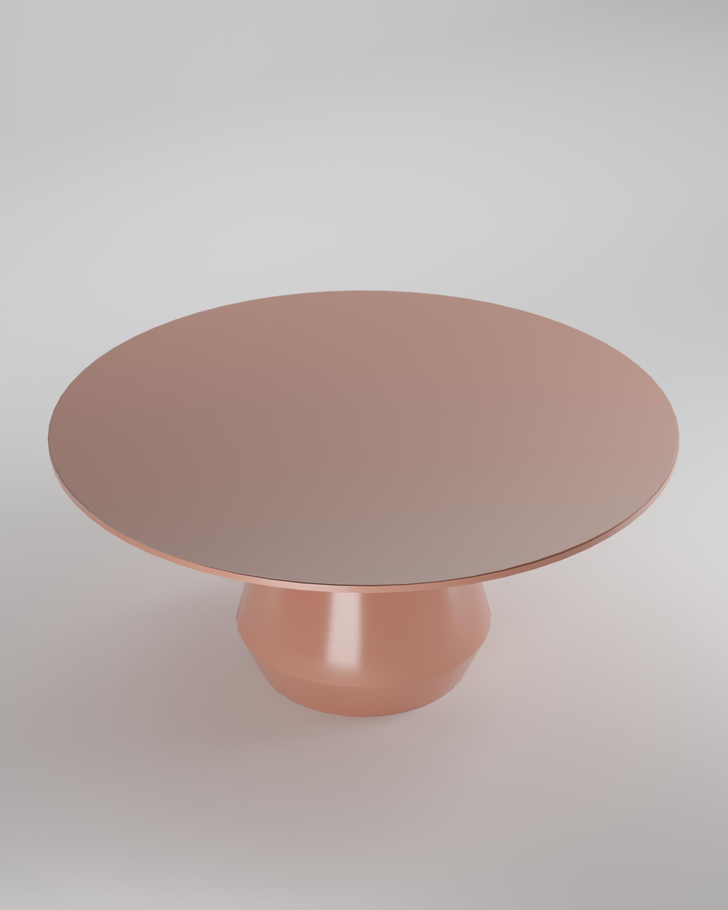 Portuguese Contemporary Modern Charlotte Dining Table in Lacquer in Pink by Collector For Sale